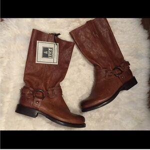 Frye Jenna Belted Harness Leather Boots